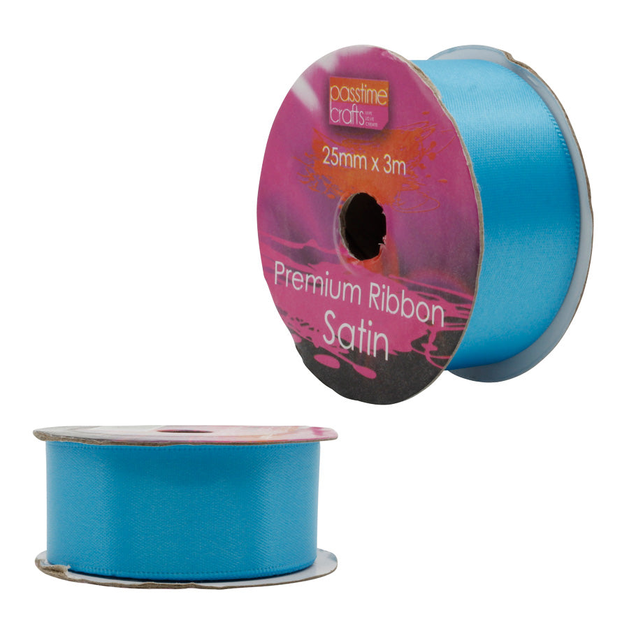 Satin Ribbon Frozen Blue 25mmx3mm- D