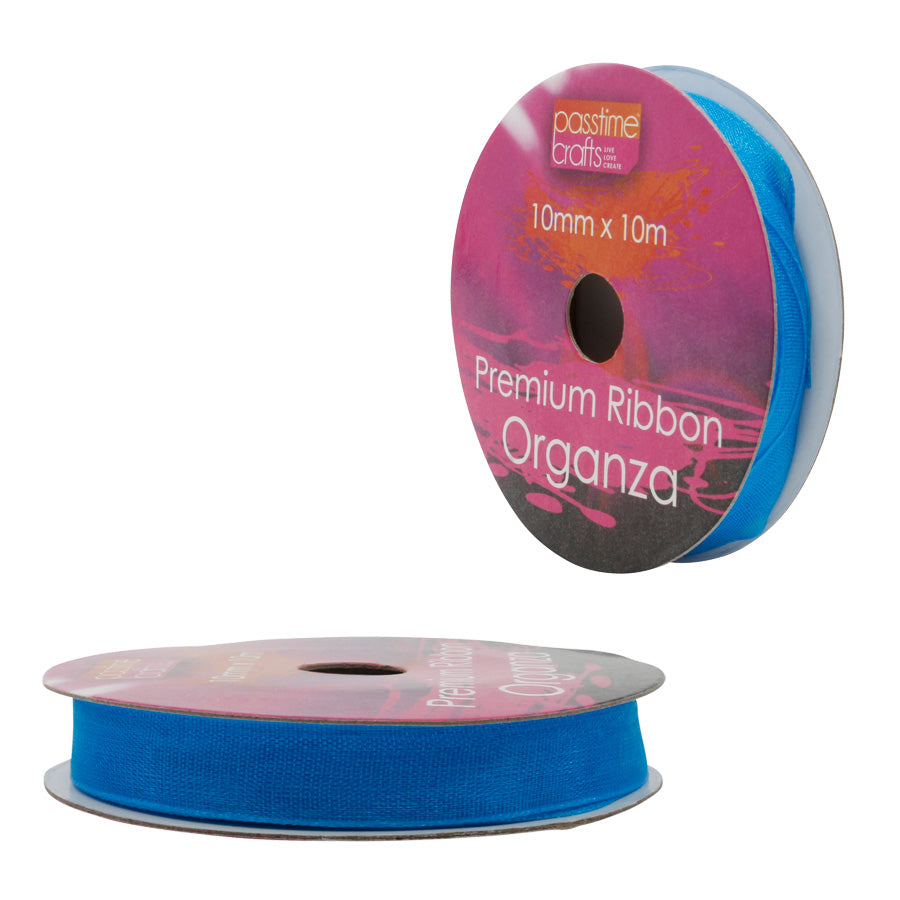 Organza Ribbon Frozen Blue 10mmx10m-P