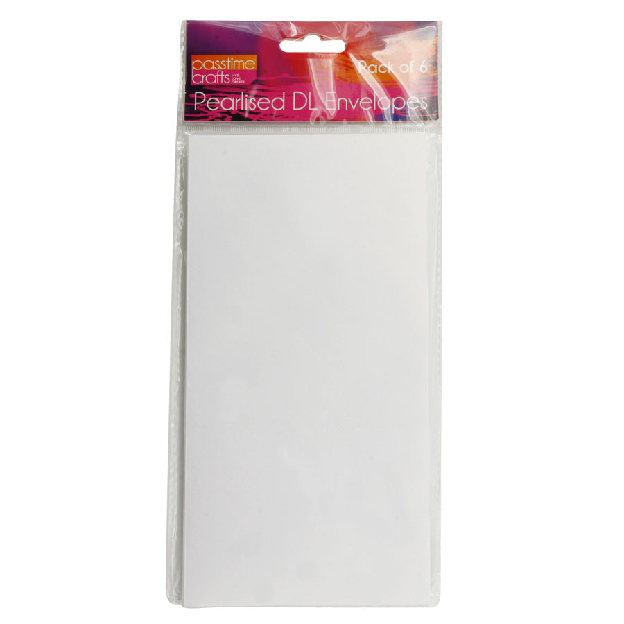Envelopes Pearl White DL Pkt 6-P