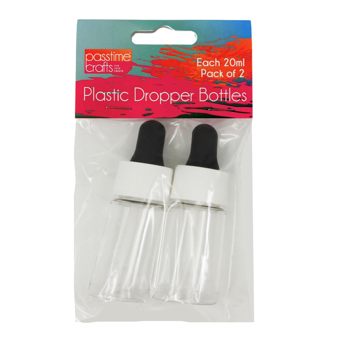 Plastic Dropper Bottles 20ml Pkt 2