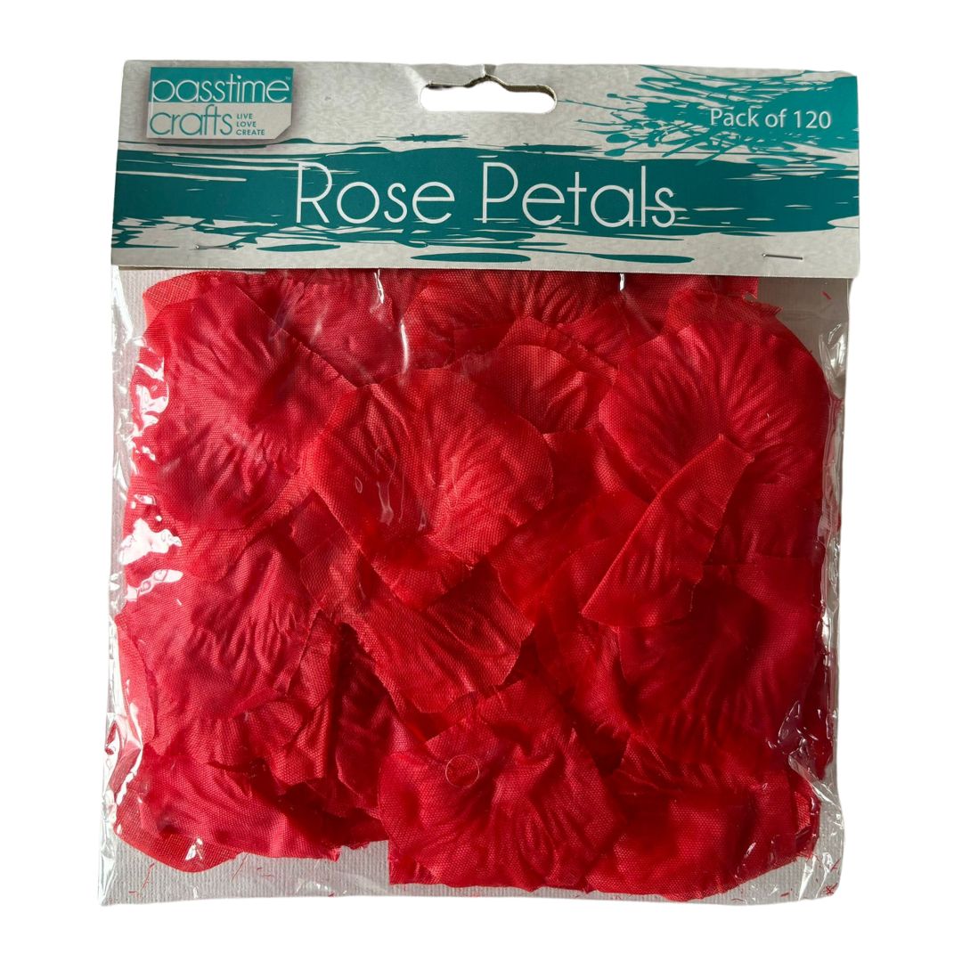 Rose Petals 120Pce Polyester Red