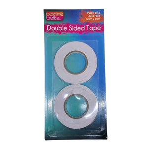 Dble Sided Tape A/Free Pkt 2-6mmx20m