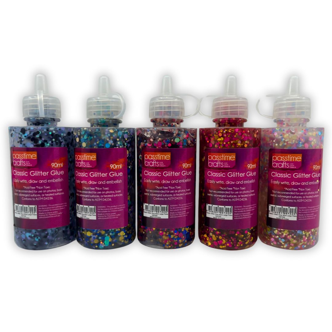 Classic Glitter Glue 90ml Lge Flake