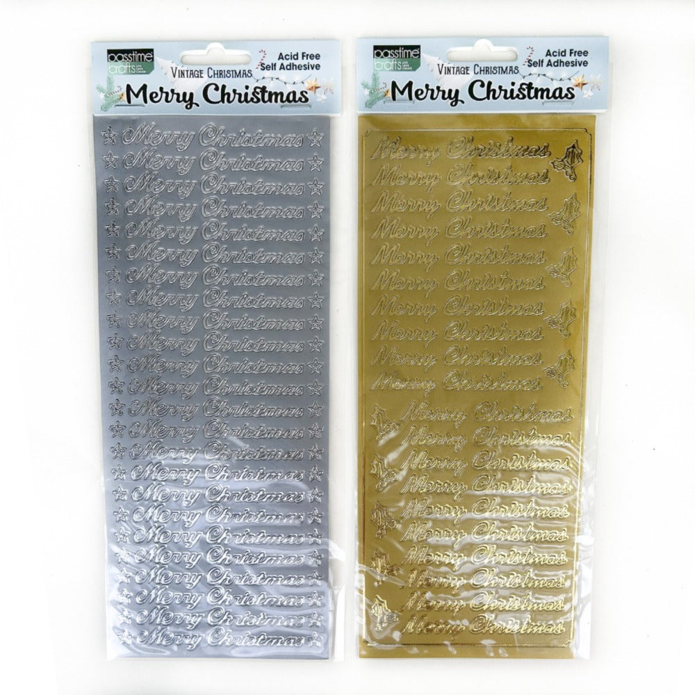 Xmas Foil Merry Christmas Stickers
