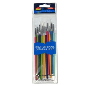 Artist Brushes 10 Pce Detail-Synthetic