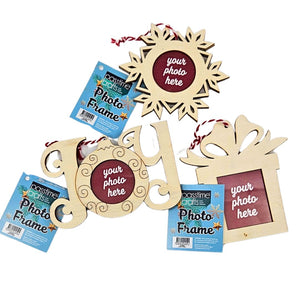 Xmas lazer Cut Photo Frames 3 asst