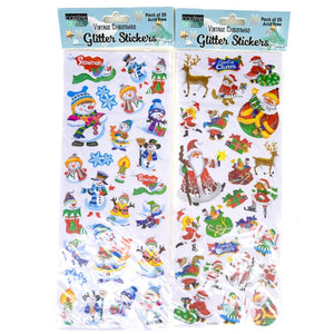 Xmas Glitter Stickers Ptk 25 30x11.5cm