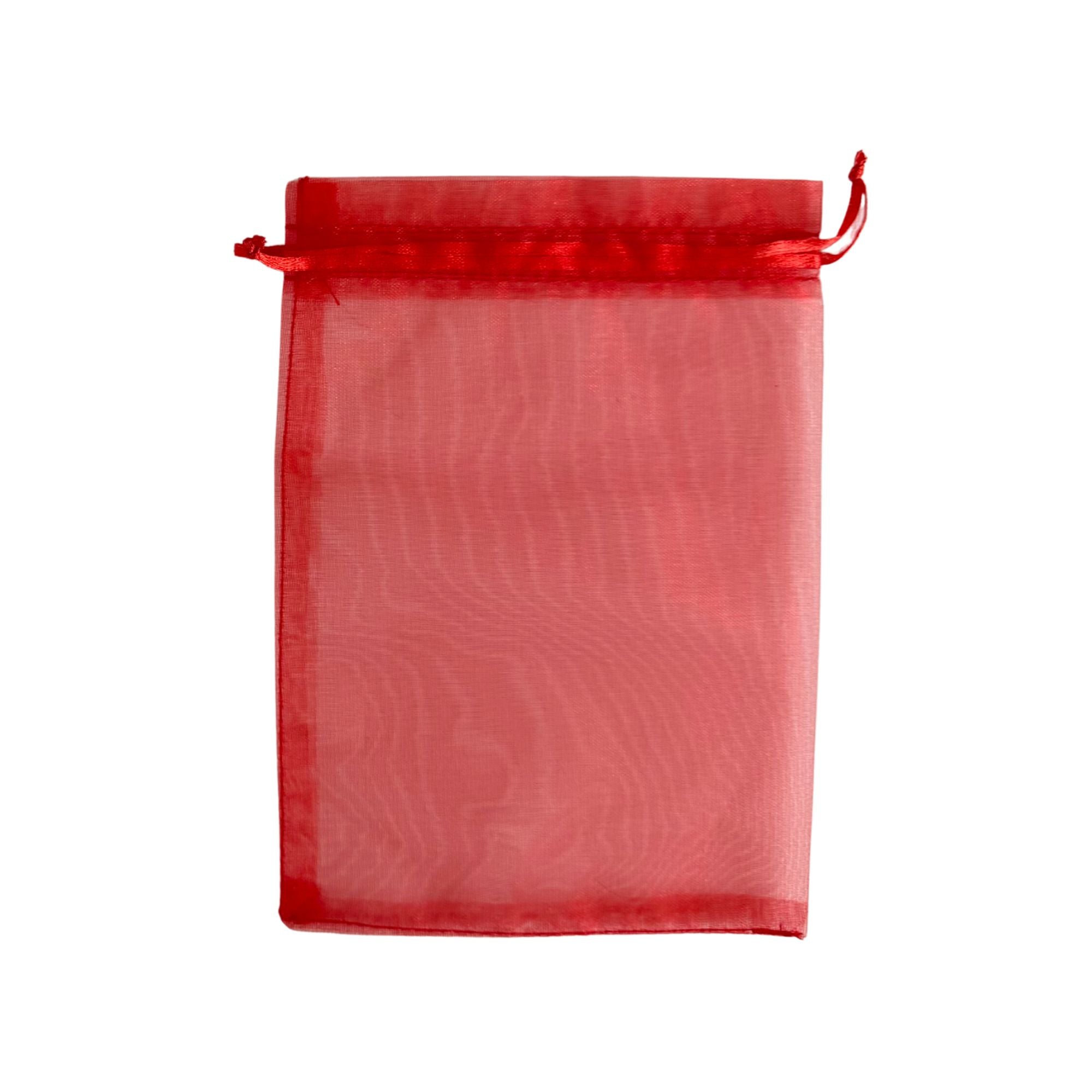 Organza Bags 12.5x17cm Pack of 5 - Red