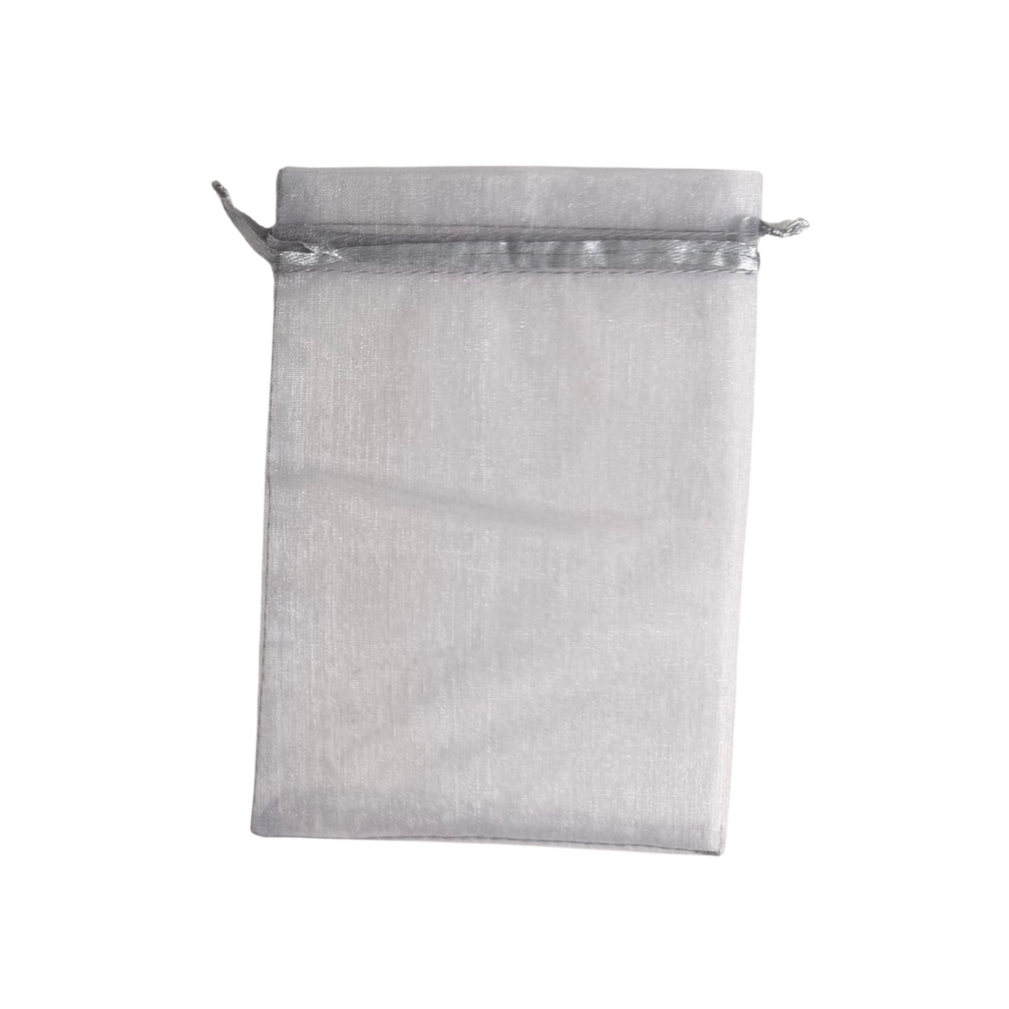 Organza Bags 12.5x17cm Pack of 5 - Silver