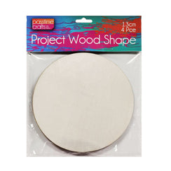 Project Wood Circle 13cm Pkt 4