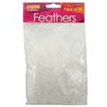 Feathers White Fluffy 9-15cm 50pce Bag-P