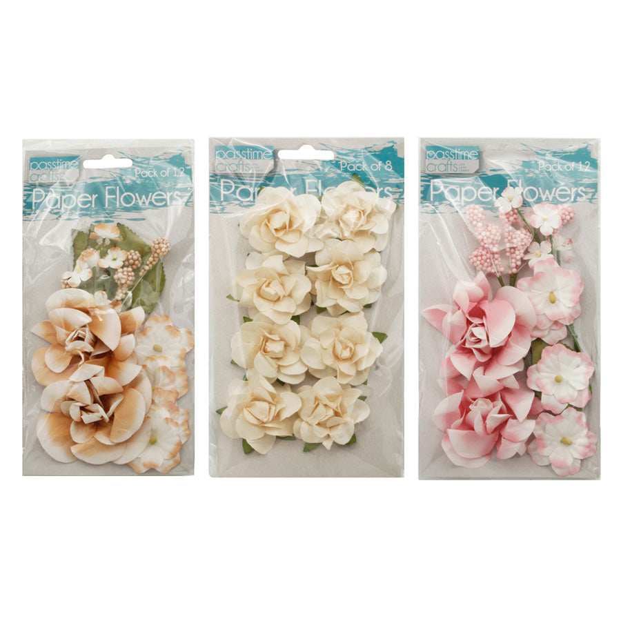 Paper Flowers/Stamens Pkt 8/12-P