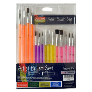 Artist Brush Set/Multi Purp Pt 15