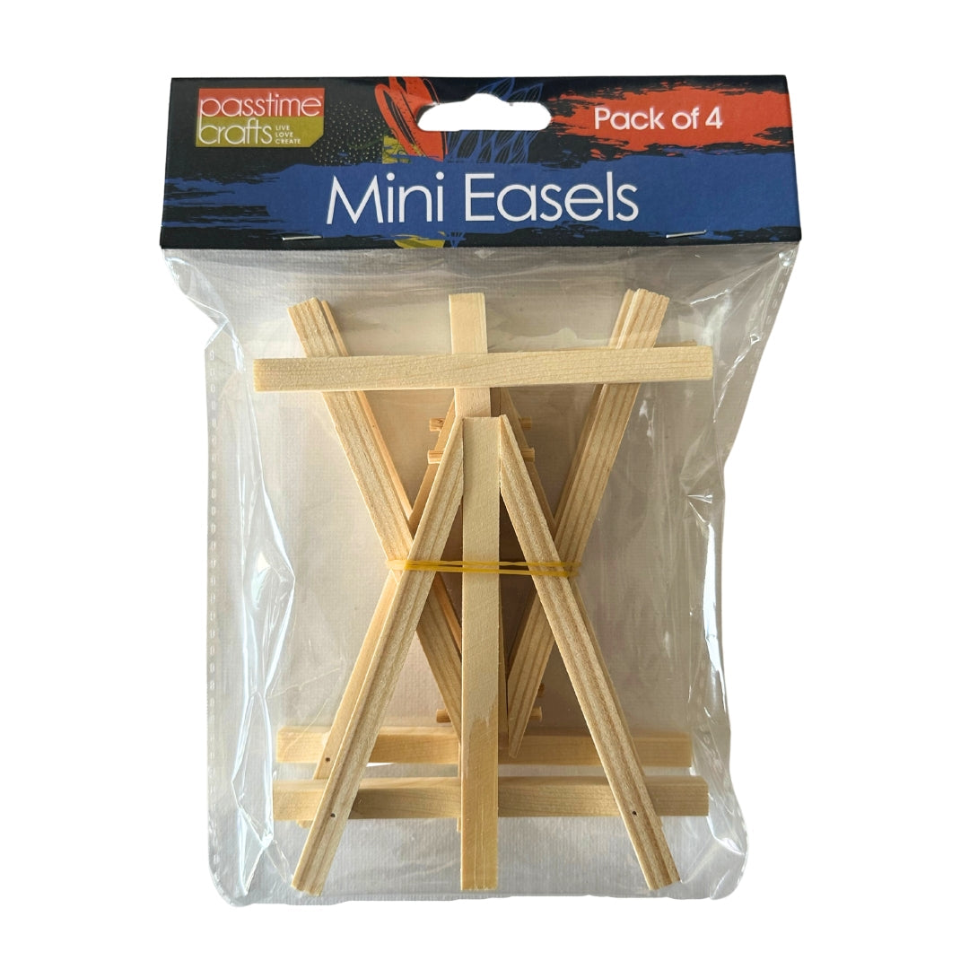 Artist Mini Easels Nat/WD Pkt 4