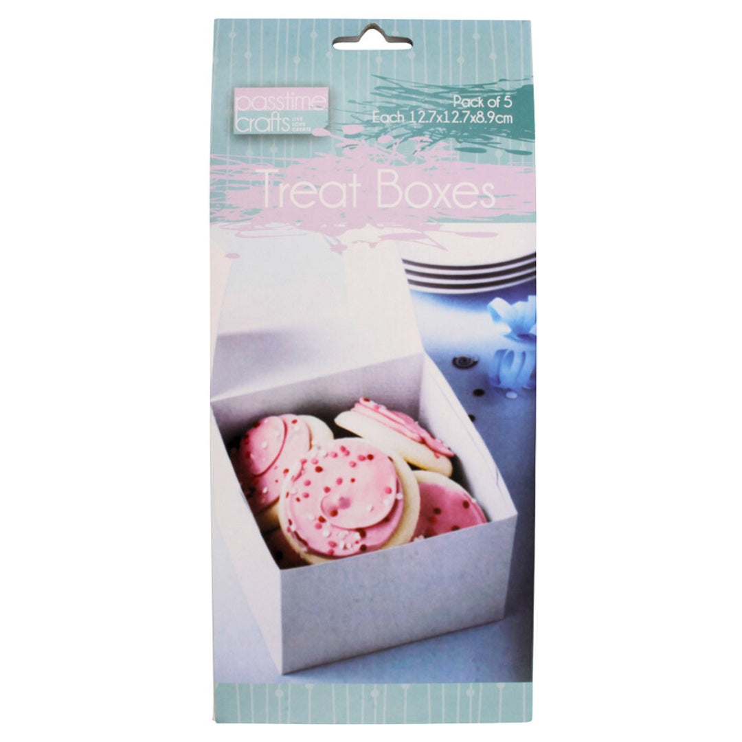 Treat Boxes White Pkt 5