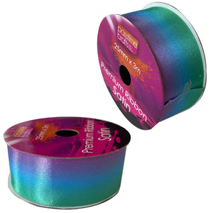 Satin Ribbon Rainbow 25mmx3m