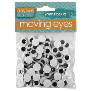 Craft Moving Eyes 12mm Pkt 118