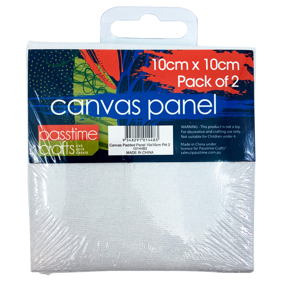 Canvas Padded Panel 10x10cm Pkt 2-P