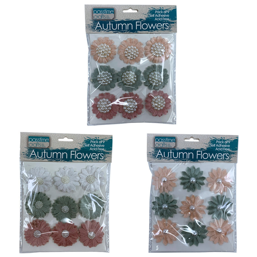 Flowers Autumn Mix W/Pearl Pkt 9-P