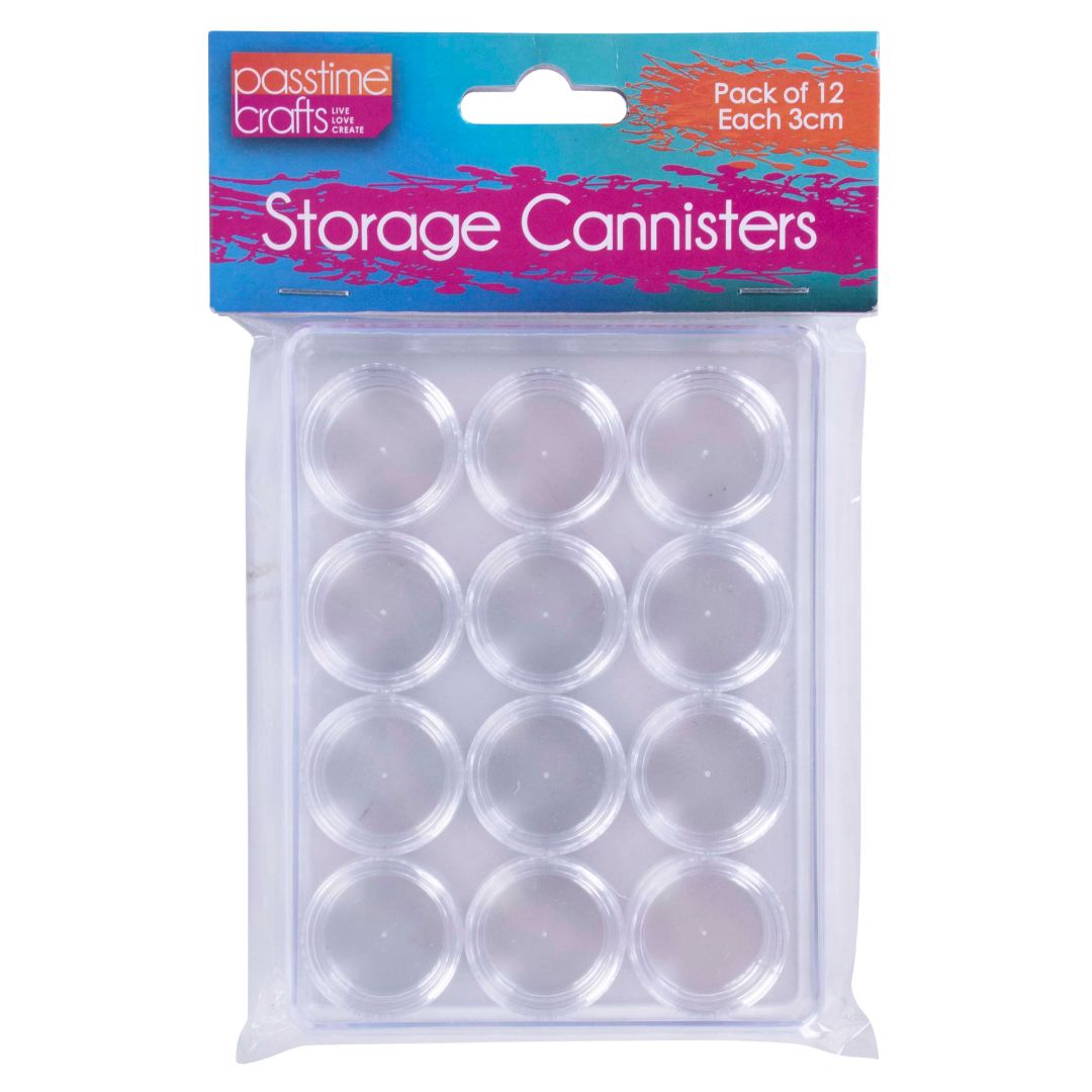 Storage Canisters Mini-12Pkt 3cm