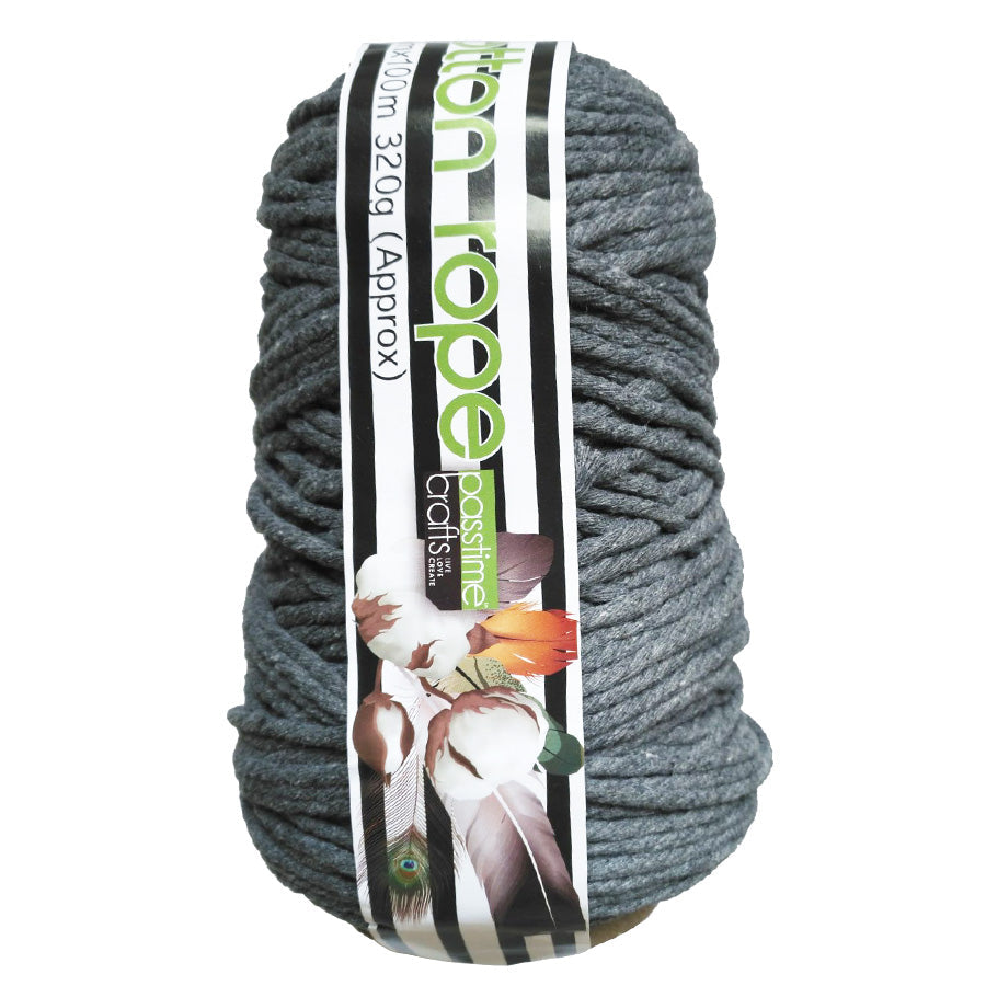 Cotton/R/Col Rope 3mmx100m-Grey-P
