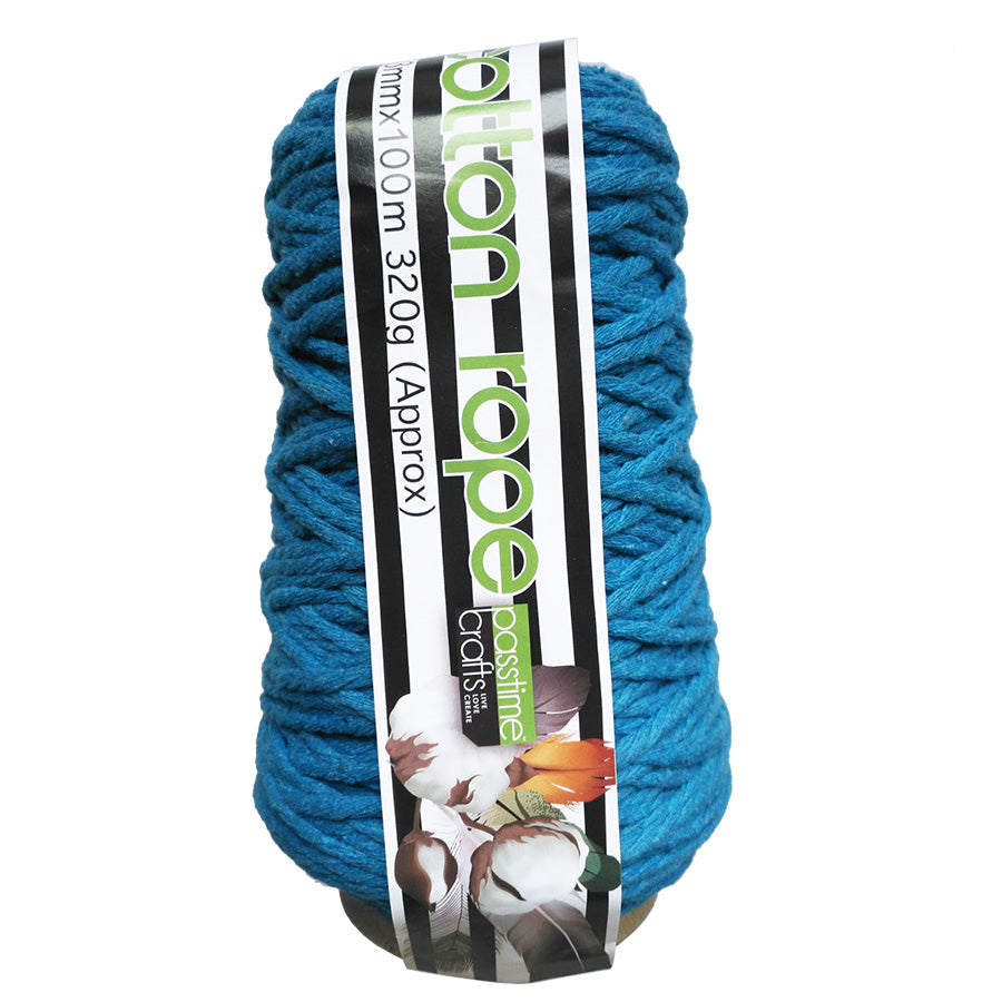 Cotton/R/Col Rope 3mmx100m-Blue-D