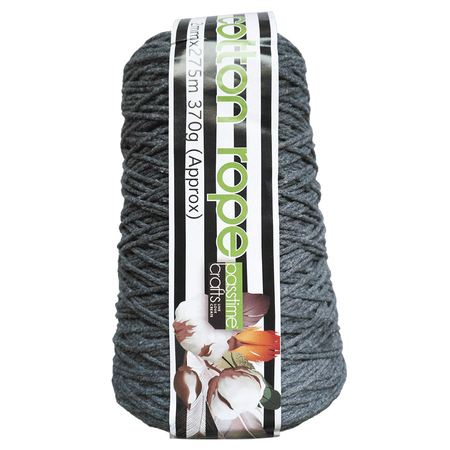 Cotton/R/Col Rope 2mmx275m-Grey-P