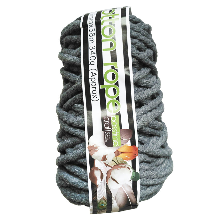 Cotton/R/Col Rope 6mmx38m-Grey-D