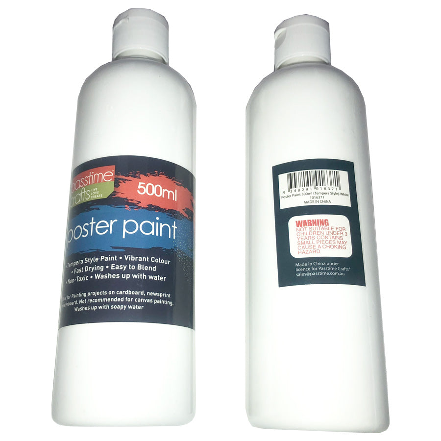 Poster Paint 500ml (Tempera Style)-White
