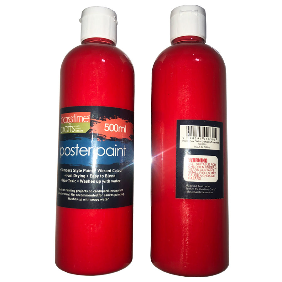 Poster Paint 500ml (Tempera Style)-Red
