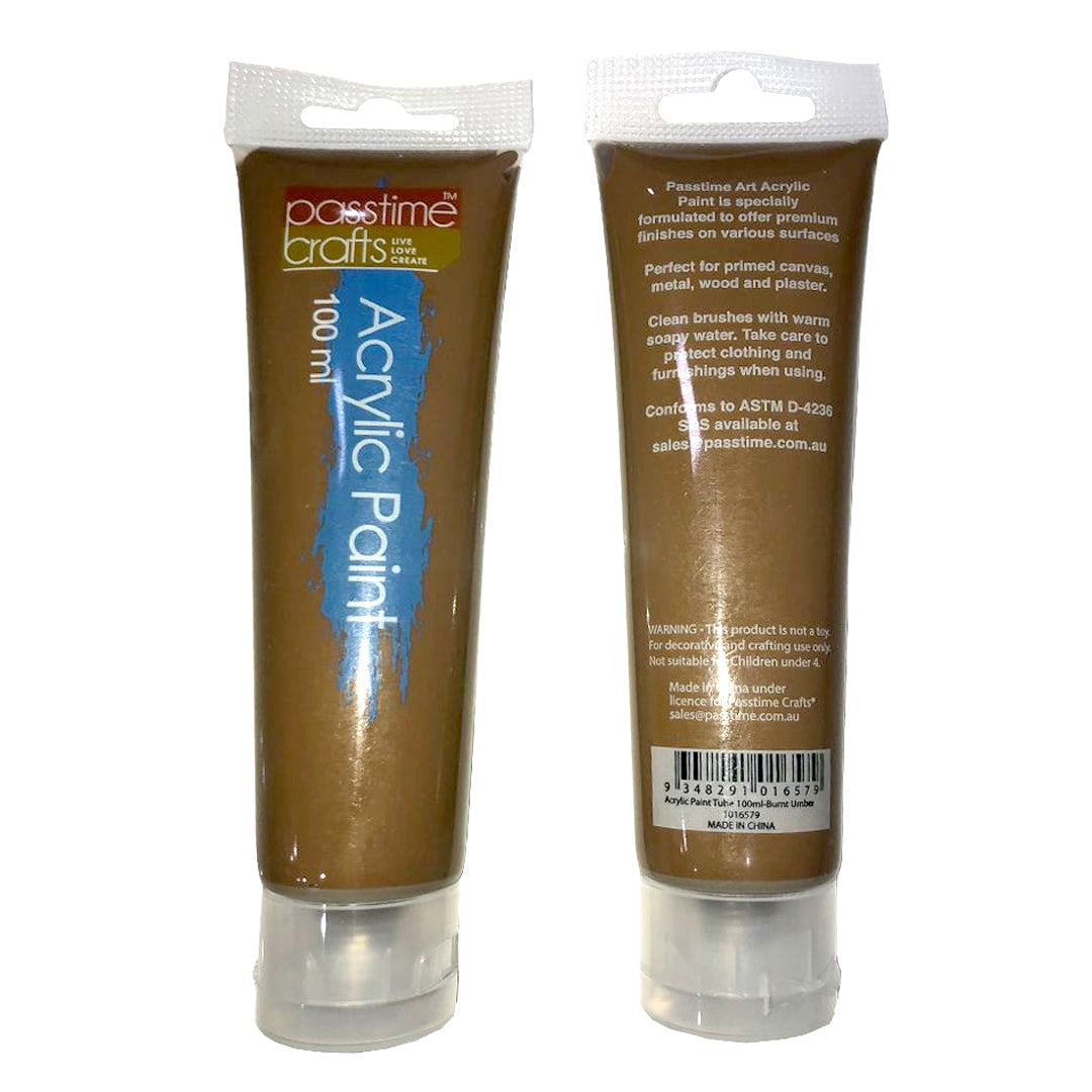 Acrylic Paint Tube 100ml-Burnt Umber