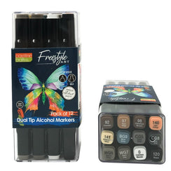 Dual Tip Alcohol Markers Pkt 12 Ast