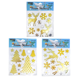 Xmas Gold/Glitter Embellishments 3 Asst