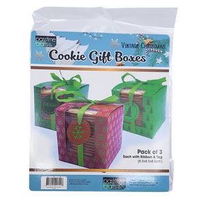 Xmas Printed Cookie Boxes Pkt 3
