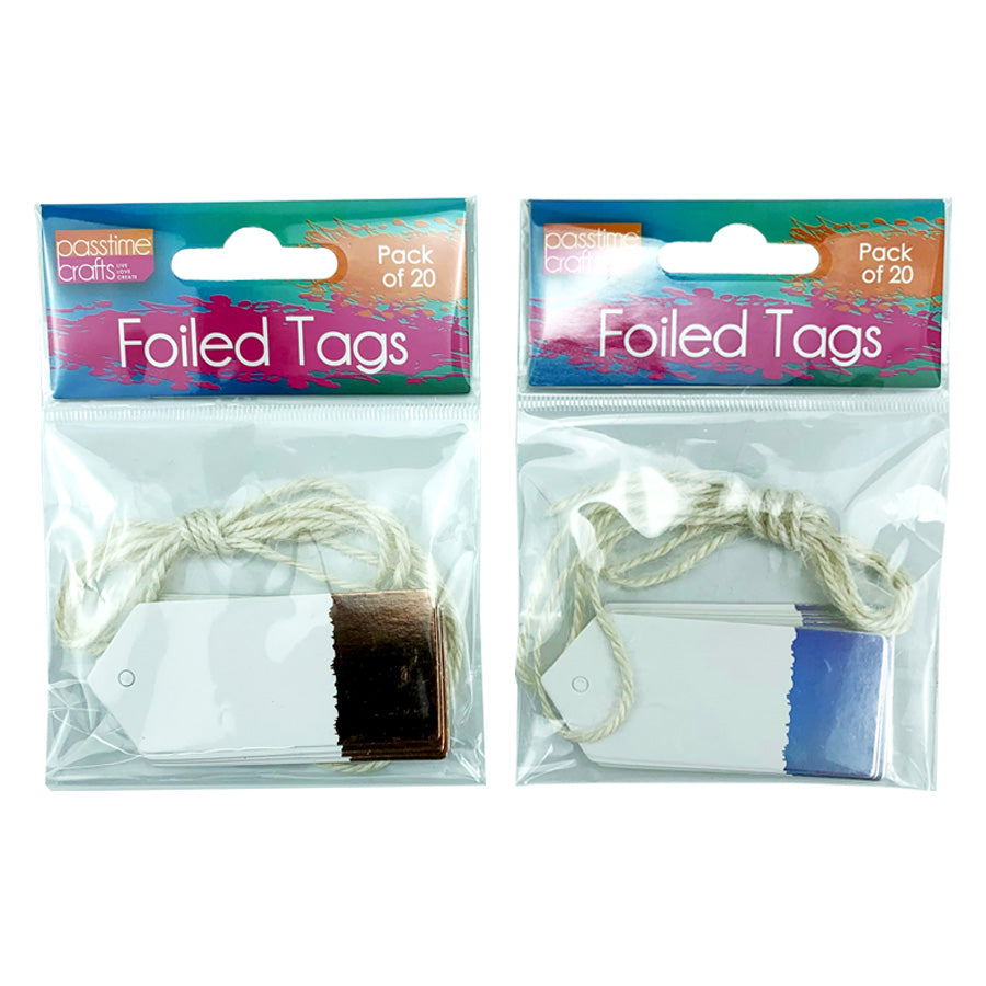 Tags W/Foil Pack 20 W/Twine-P