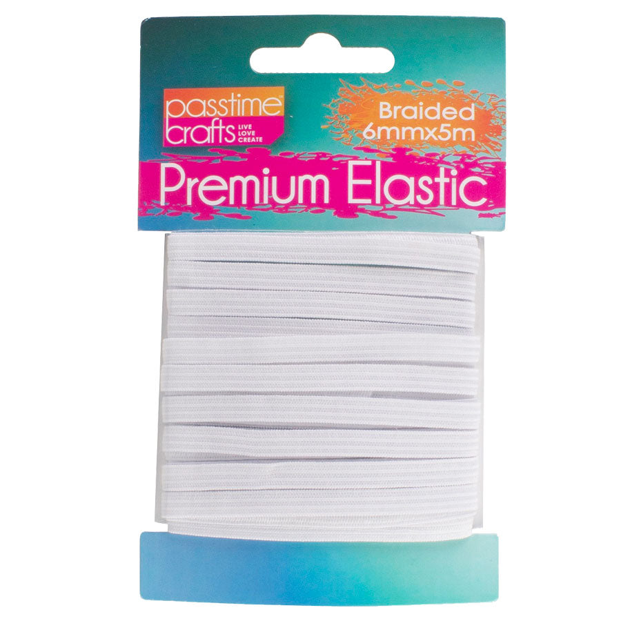 Elastic Braided White 6mmx5m