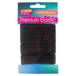 Elastic Braided Black 20mmx3m