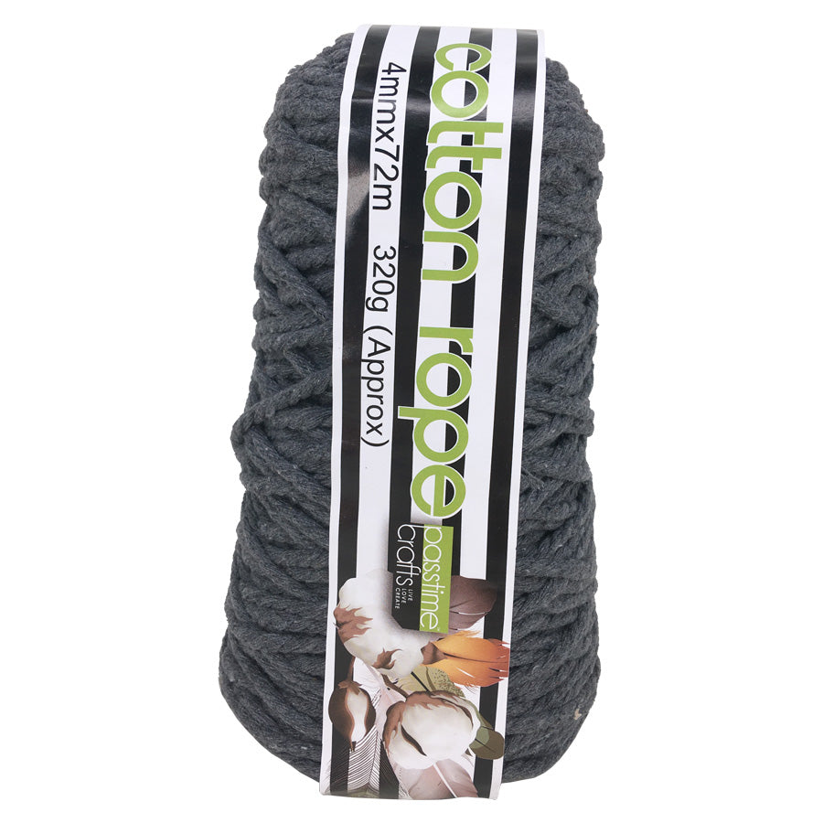 Cotton/R/Col Rope 4mmx72m-Grey-D