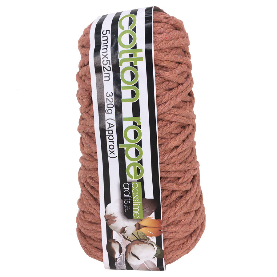 Cotton/R/Col Rope 5mmx52m-Pink-P