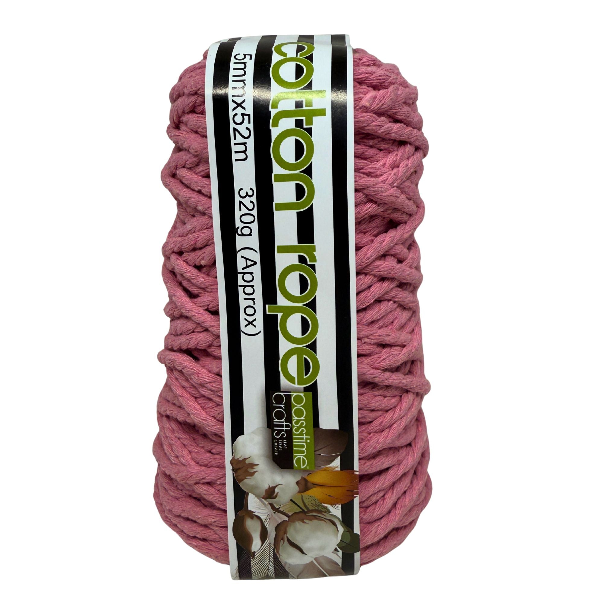 Macrame Cord 350g 52m - 5mm Pink