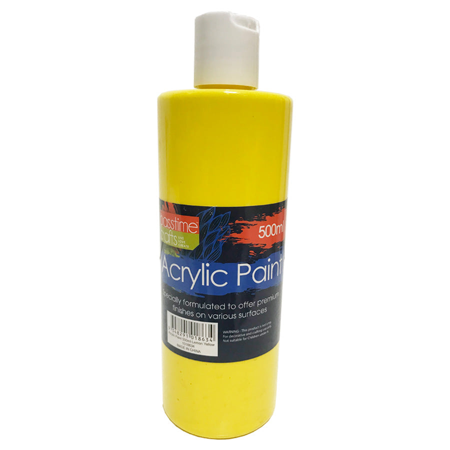 Acrylic Paint 500ml-Lemon Yellow