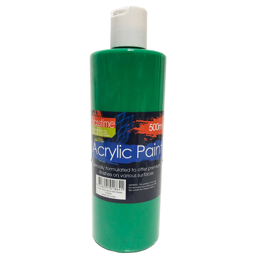 Acrylic Paint 500ml-Mid Green