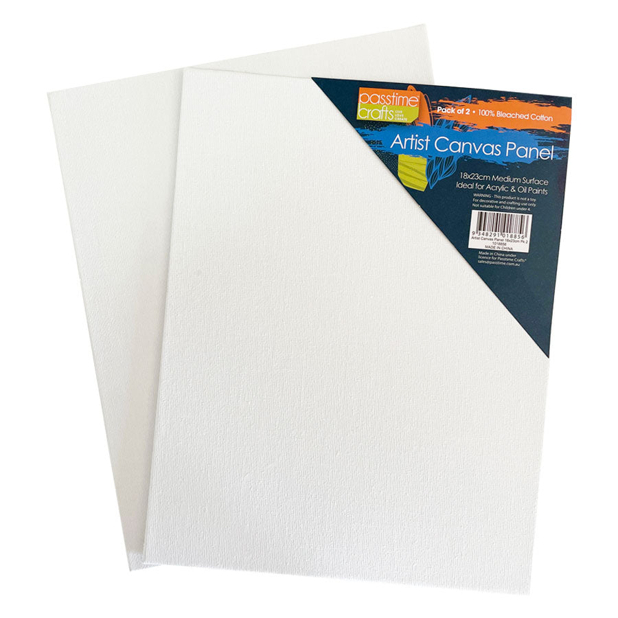 Artist Canvas Panel Pk 2 18x23cm