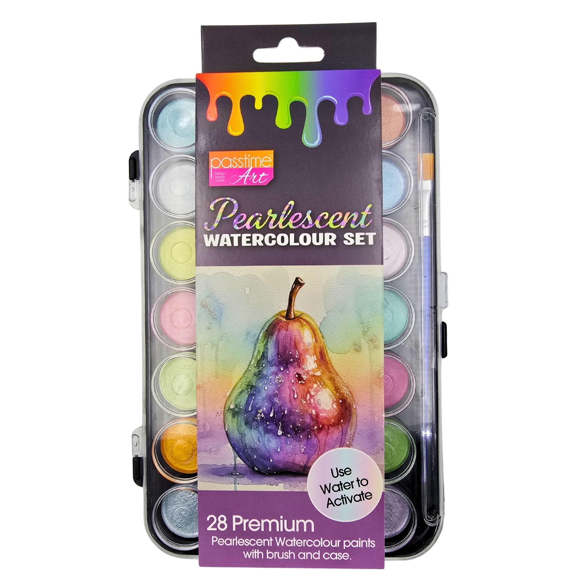 Pearlescent Watercolour Paints Pack of 28