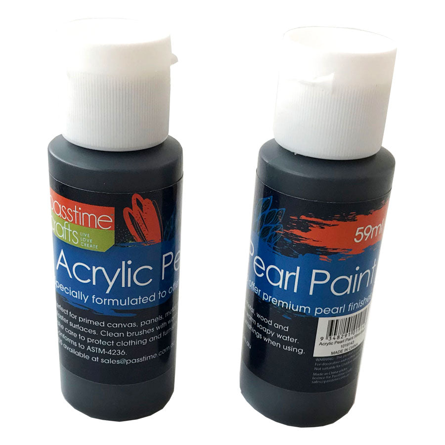Acrylic Pearl Paint 59ml-Black-P