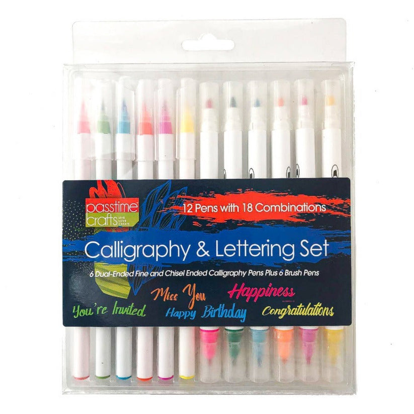 Calligraphy & Lettering Kit Pack of 12 – Passtime Crafts