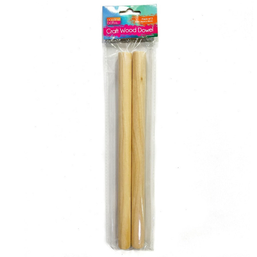 Craftwood Dowel 20mmx30cm Pkt 2