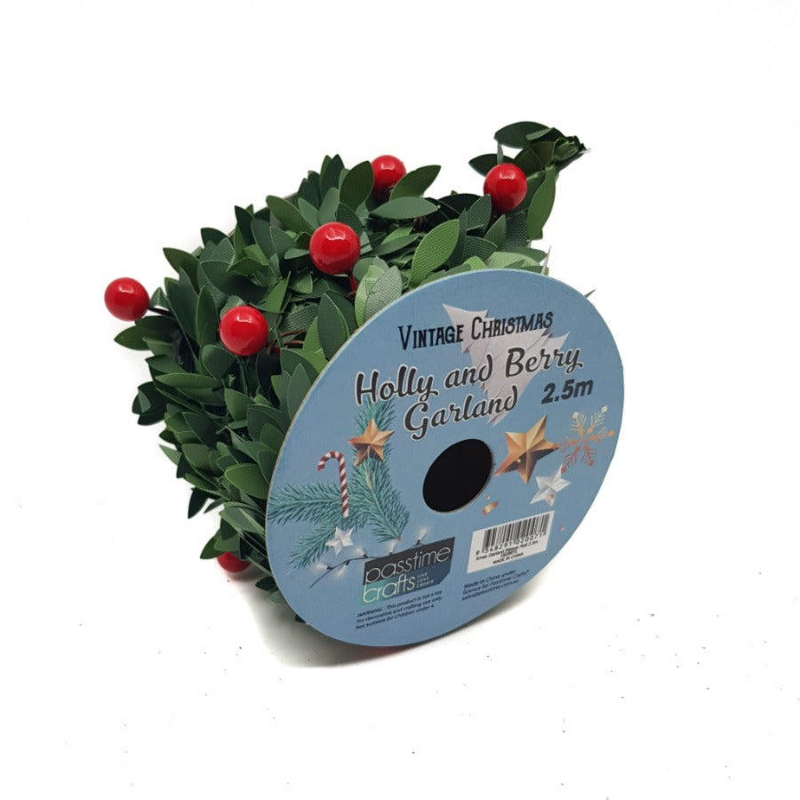 Xmas Garland Ribbon Roll 2.5m