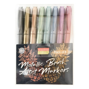 Artist Metallic Brush Pens Pkt 8