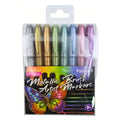 Metallic Brush Markers Pack of 8